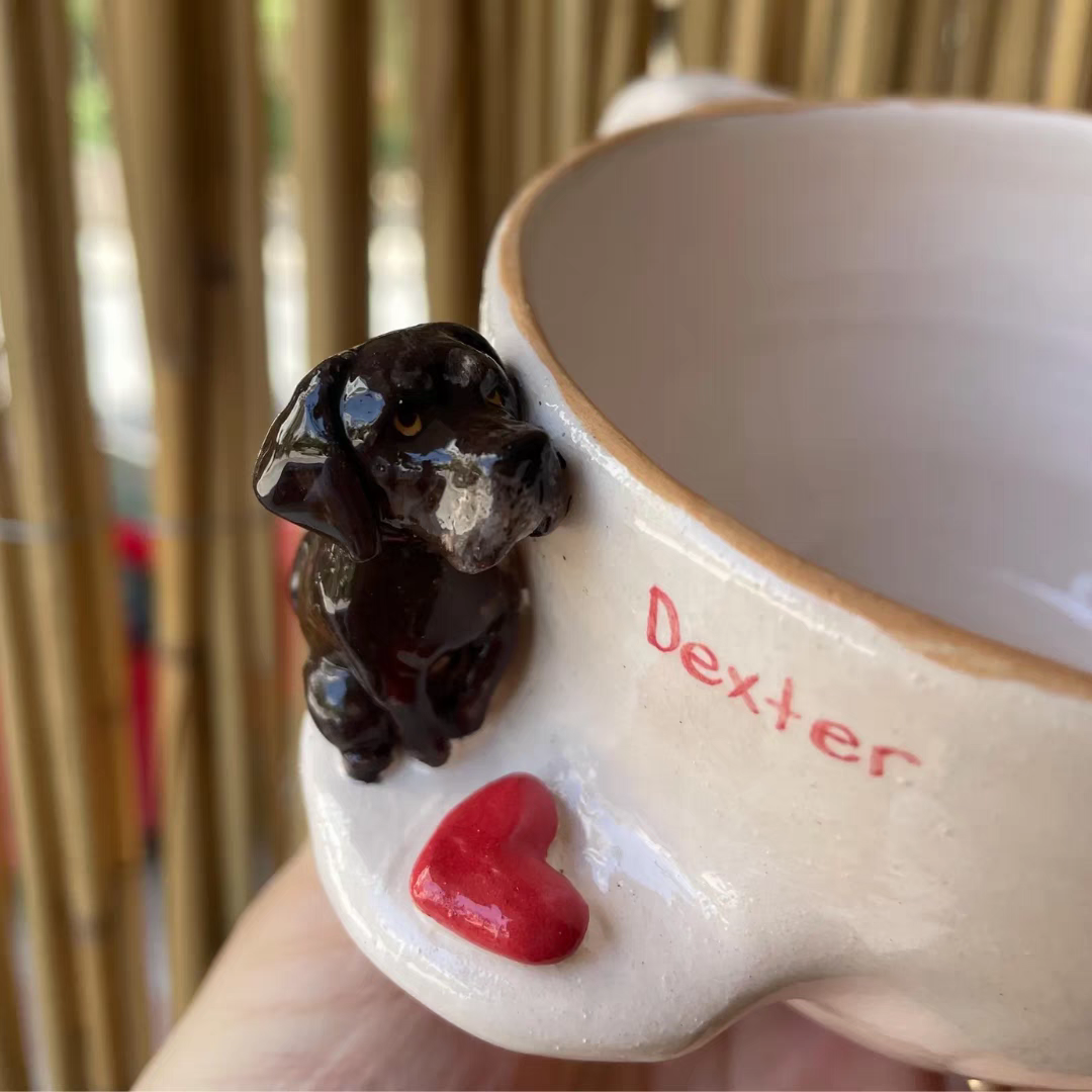 Personalized 3D Pet Mug | Handmade Ceramic Coffee Cup | Custom Pet Portrait Gift