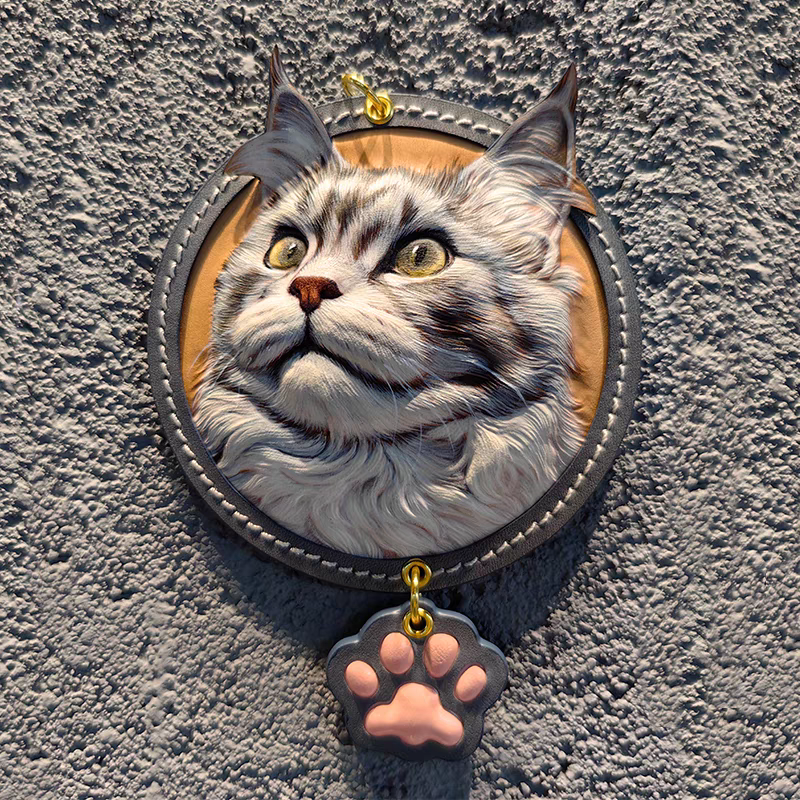 Pets Photo Leather carving pendant accessories memorial