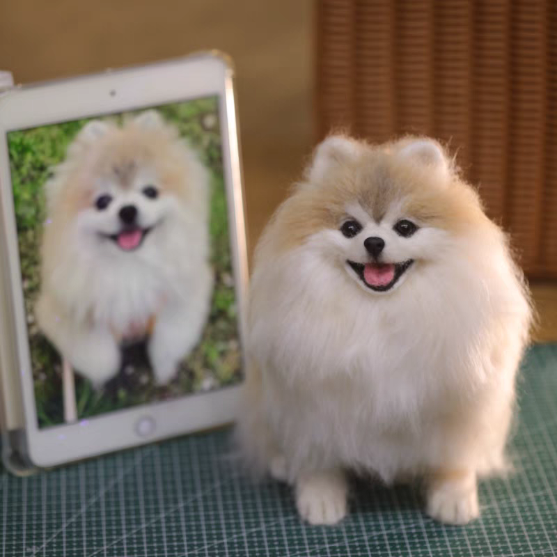Personalized Wool Pet Portrait,Wool Dog/Cat Memorial Frame,Pet Lover Gift,Pet Loss Gift,Handmade Memorial