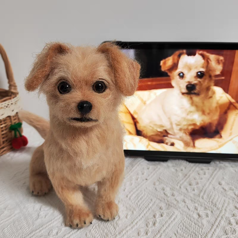 Personalized Wool Pet Portrait,Wool Dog/Cat Memorial Frame,Pet Lover Gift,Pet Loss Gift,Handmade Memorial