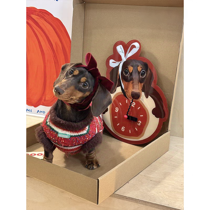 Personalized Pet Wall Clocks Available in Any Color and Any Pattern