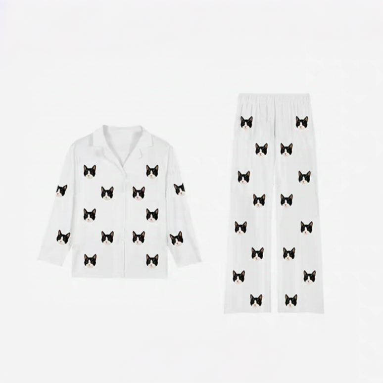 Personalized Pet Portrait Pajama Set (Long & Short Sleeve) Premium Custom Gift for Pet Lovers