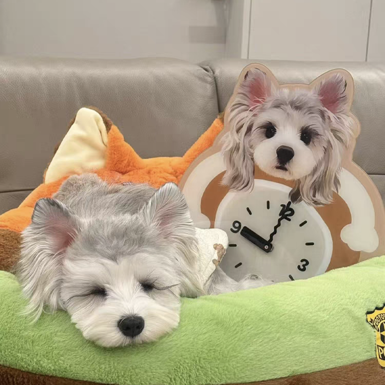 Personalized Pet Wall Clocks Available in Any Color and Any Pattern