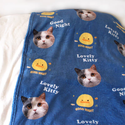 Personalized Flannel Blanket For Pet Photo