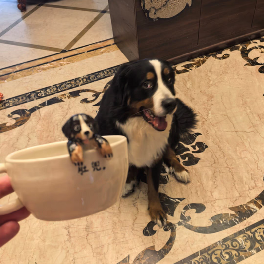 Personalized 3D Pet Mug | Handmade Ceramic Coffee Cup | Custom Pet Portrait Gift