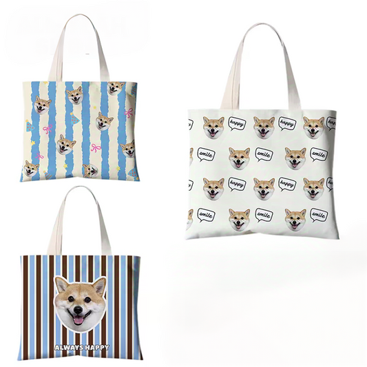 Personalized canvas bag with Pet Photo